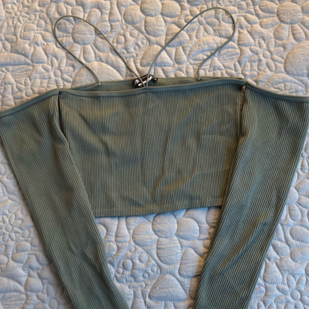 Zara Cropped Off-shoulder Top